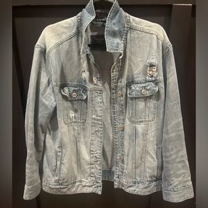 A&F relaxed boyfriend denim jacket
